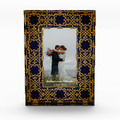 黄金織りケルト結び目模様フレームフォトブロック フォトブロック (正面)