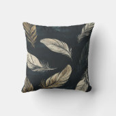 黄金羽模様の枕 クッション (裏面)