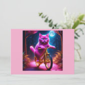 黄金自転車に乗るピンクの猫 招待状 (スタンド正面)