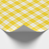 黄金色と白の格子柄 ラッピングペーパー (角)