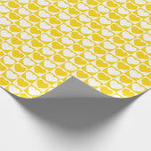 黄金色と白市松模様にとハート ラッピングペーパー (角)