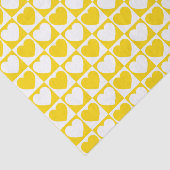 黄金色と白市松模様に色のハート 薄葉紙 (詳細)