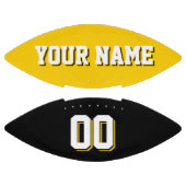 黄金色と黒の二色のフットボカスタムール アメリカンフットボール (パネル)