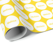 黄金色に白い点の文様 ラッピングペーパー (ロールコーナー)