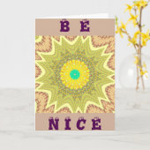 黄金色のアフリカ民族部族パターンアート カード (黄色い花)