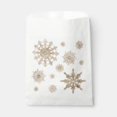 黄金色のスノーフレークのシェイプ フェイバーバッグ (正面)