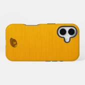 黄金色のテクスチャ iPhone 16ケース (裏面横)