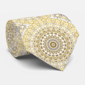 黄金色のマンダラパターン ネクタイ (ロール)