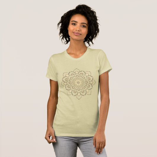黄金色のマンダラTシャツ Tシャツ (正面フル)