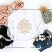 黄金色のマンダラTシャツ Tシャツ