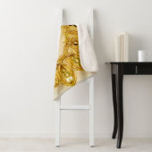 黄金色のレースのストライプ。背景テクスチャ、太陽 シェルパブランケット (インサイチュ)