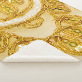 黄金色のレースのストライプ。背景テクスチャ、太陽 シェルパブランケット (3/4)