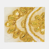 黄金色のレースのストライプ。背景テクスチャ、太陽 フリースブランケット (正面(横))