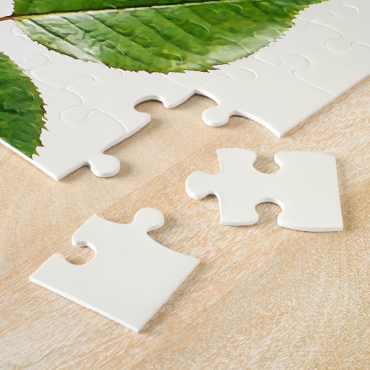 黄金色の中心を持つ赤いバラ ジグソーパズル (側面)