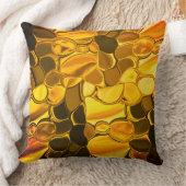 黄金色の丸い形状、光沢のある非常に金ゴールド? クッション (ブランケット)