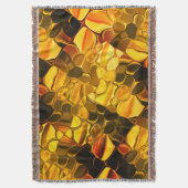 黄金色の丸い形状、光沢のある非常に金ゴールド? スローブランケット (正面縦)