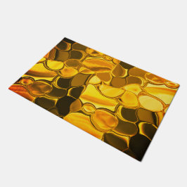 黄金色の丸い形状、光沢のある非常に金ゴールド? ドアマット