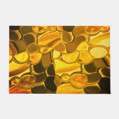 黄金色の丸い形状、光沢のある非常に金ゴールド? ドアマット (正面)