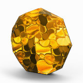 黄金色の丸い形状、光沢のある非常に金ゴールド? フォトブロック (右)