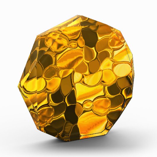 黄金色の丸い形状、光沢のある非常に金ゴールド? フォトブロック (左)