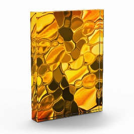 黄金色の丸い形状、光沢のある非常に金ゴールド? フォトブロック