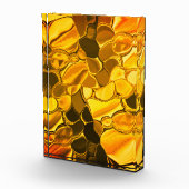 黄金色の丸い形状、光沢のある非常に金ゴールド? フォトブロック (右)