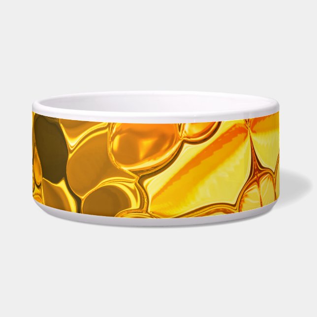 黄金色の丸い形状、光沢のある非常に金ゴールド? ボウル (正面)