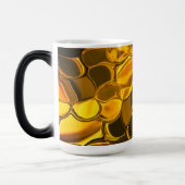 黄金色の丸い形状、光沢のある非常に金ゴールド? モーフィングマグカップ (左)