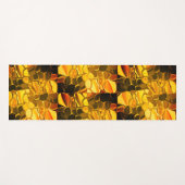 黄金色の丸い形状、光沢のある非常に金ゴールド? ヨガマット (正面(横))