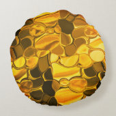 黄金色の丸い形状、光沢のある非常に金ゴールド? ラウンドクッション (裏面)