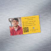 黄金色の修理写真QRコード取扱業者 マグネット名刺 (インサイチュ)