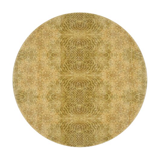 黄金色の太陽の明るいパターン カッティングボード (正面)