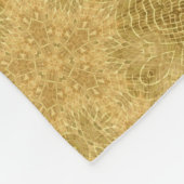 黄金色の太陽の明るいパターン フリースブランケット (角)