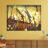 黄金色の小麦の輝き キャンバスプリント (インサイチュ (リビング))