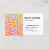 黄金色の日没のドットとダッシュのスチ絵を描ッチ 名刺 (裏面)