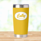 黄金色の様式化結婚した花嫁のメイド 保温保冷タンブラー