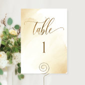 黄金色の水の色モダン、表の番号