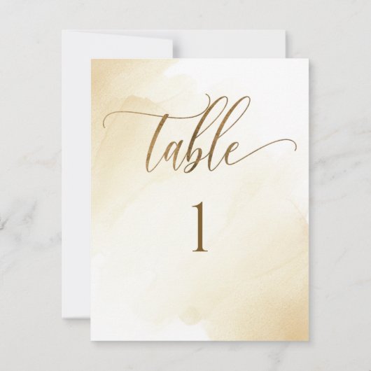 黄金色の水の色モダン、表の番号 (裏面)