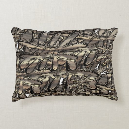 黄金色の炎の花 アクセントクッション (正面)