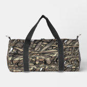 黄金色の炎の花 ダッフルバッグ (正面)