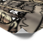 黄金色の炎の花 ポスター (角)