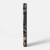 黄金色の炎の花 iPhoneケース (左側面)