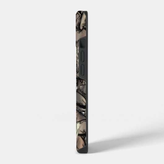 黄金色の炎の花 iPhoneケース (左側面)