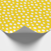黄金色の白い点のラッピング紙 ラッピングペーパー (角)
