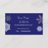 黄金色の白い雪片と深夜の青 名刺 (裏面)