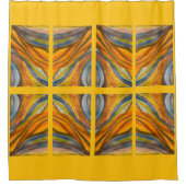 黄金色の砂漠のインスピレーションシャワーカーテン シャワーカーテン (正面)