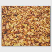 黄金色の秋のイロハカエデの葉 ラッピングペーパー (フラット)