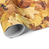 黄金色の秋のイロハカエデの葉 ラッピングペーパー (ロールコーナー)