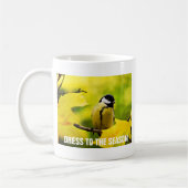 黄金色の秋の黄色いトンプト コーヒーマグカップ (左)