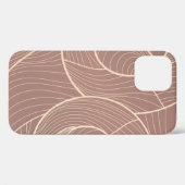 黄金色の線のパターン背景。ラグジュアリー金ゴールドライン Case-Mate iPhoneケース (裏面 (横))